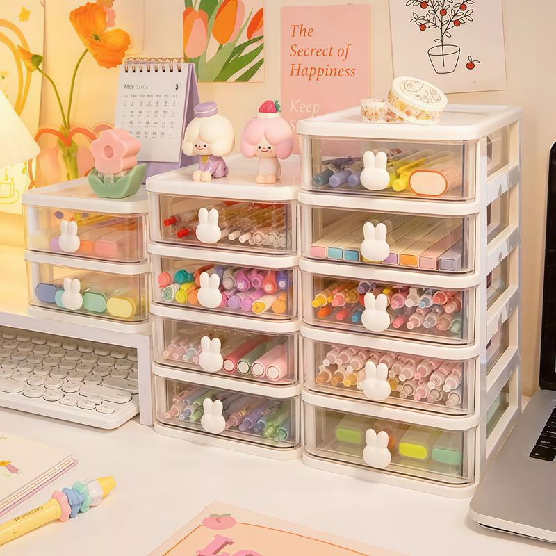 Văn Phòng Phẩm Hộp Bảo Quản Để Bàn Trong Suốt Đồ Lặt Vặt Ngăn Kéo-Loại Đựng Bút Tủ Đựng Mỹ Phẩm Băng Phụ Kiện Tóc Trẻ Em
