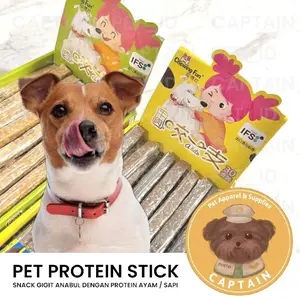 SNACKS ANJING PROTEIN STICK CHICKEN AND BEEF CEMILAN ANJING CHEW SNACK FOT DONG MEAT JERKEY