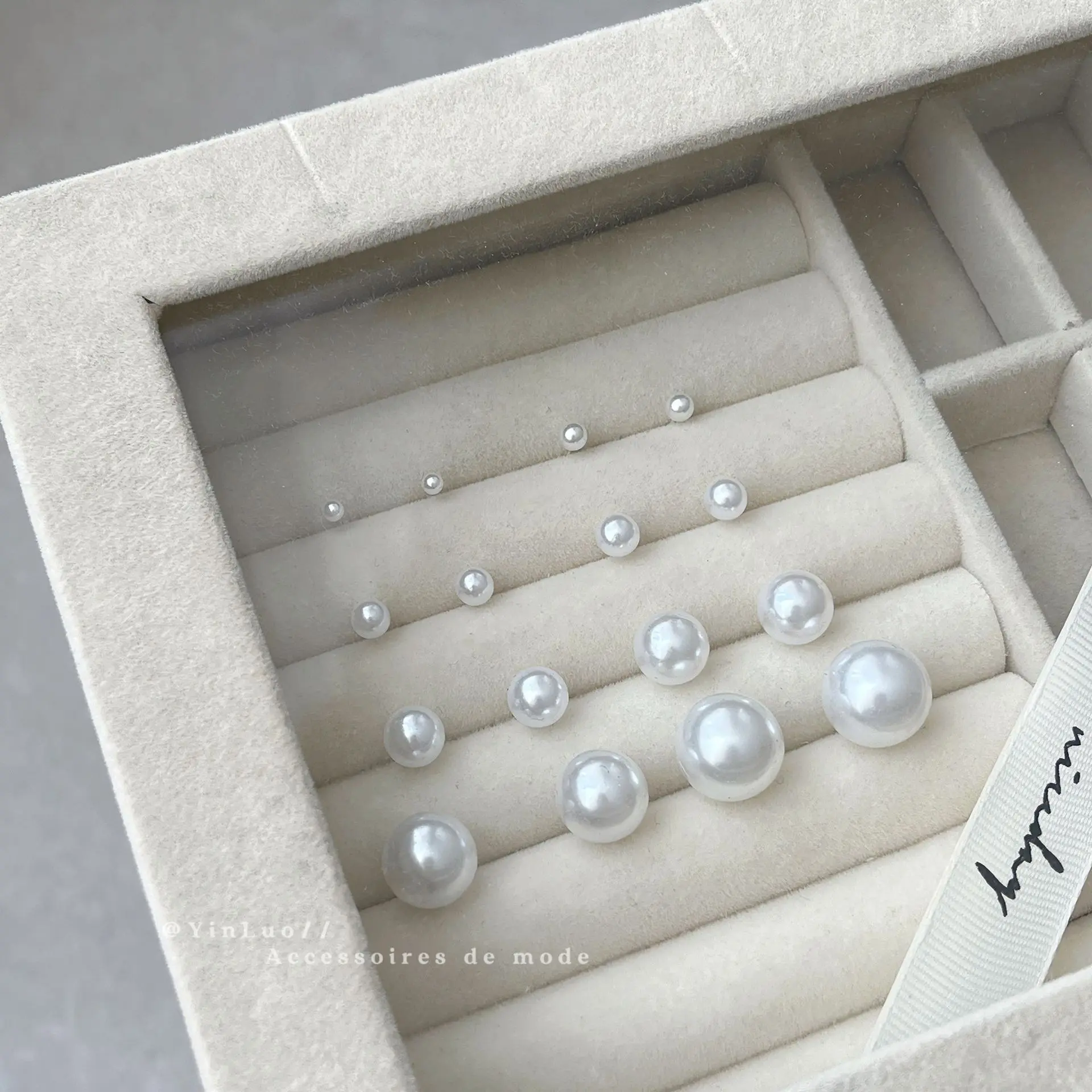 925 Korean pearl earrings