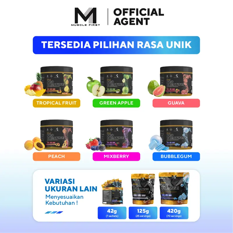MUSCLE FIRST Pro Creatine 360gr - Suplemen Fitness Original BPOM HALAL 1