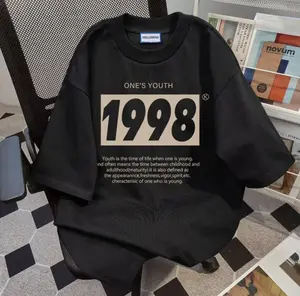 Jaket Wanita Lengan Pendek, Gaya Kasual Simpel, Bahan Katun, Motif Tulisan, Cocok Untuk Pasangan. Kaos Pria Hitam Minimalis