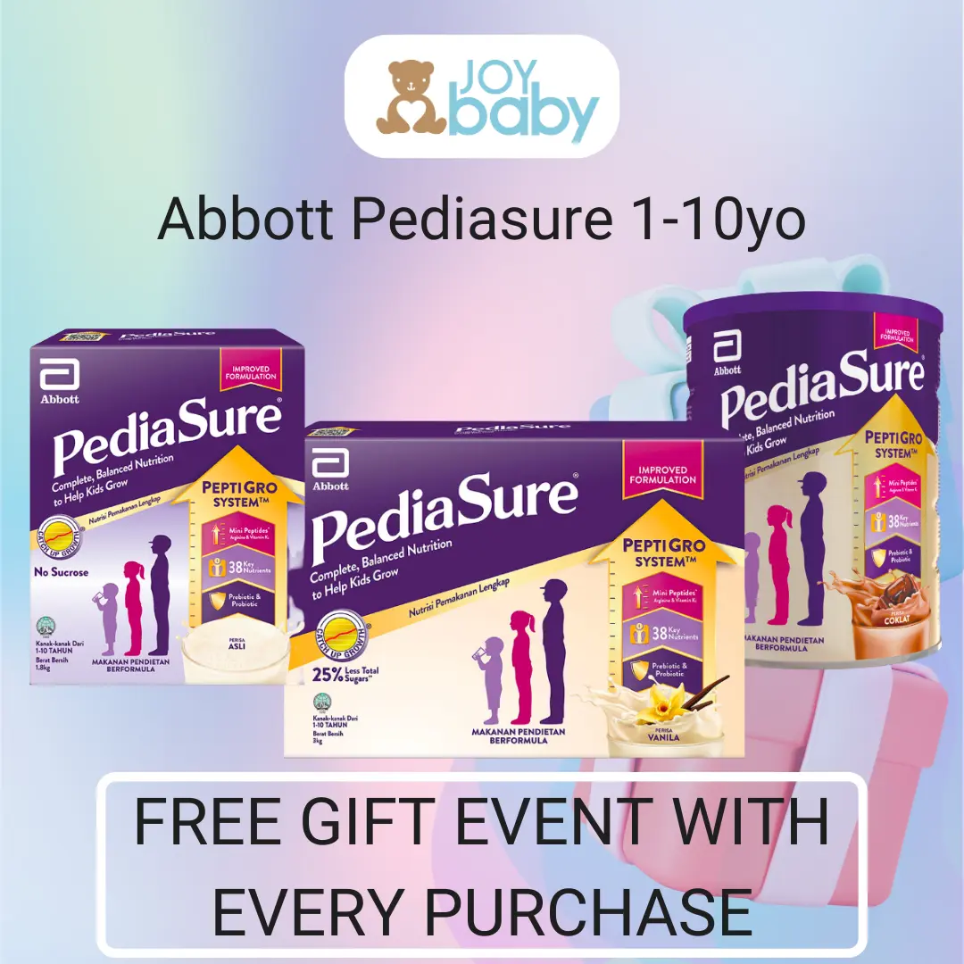[New Formula] PediaSure OptiHeight Original/Vanilla/Chocolate (1.6kg Tin)(1.8/3kg Refill)