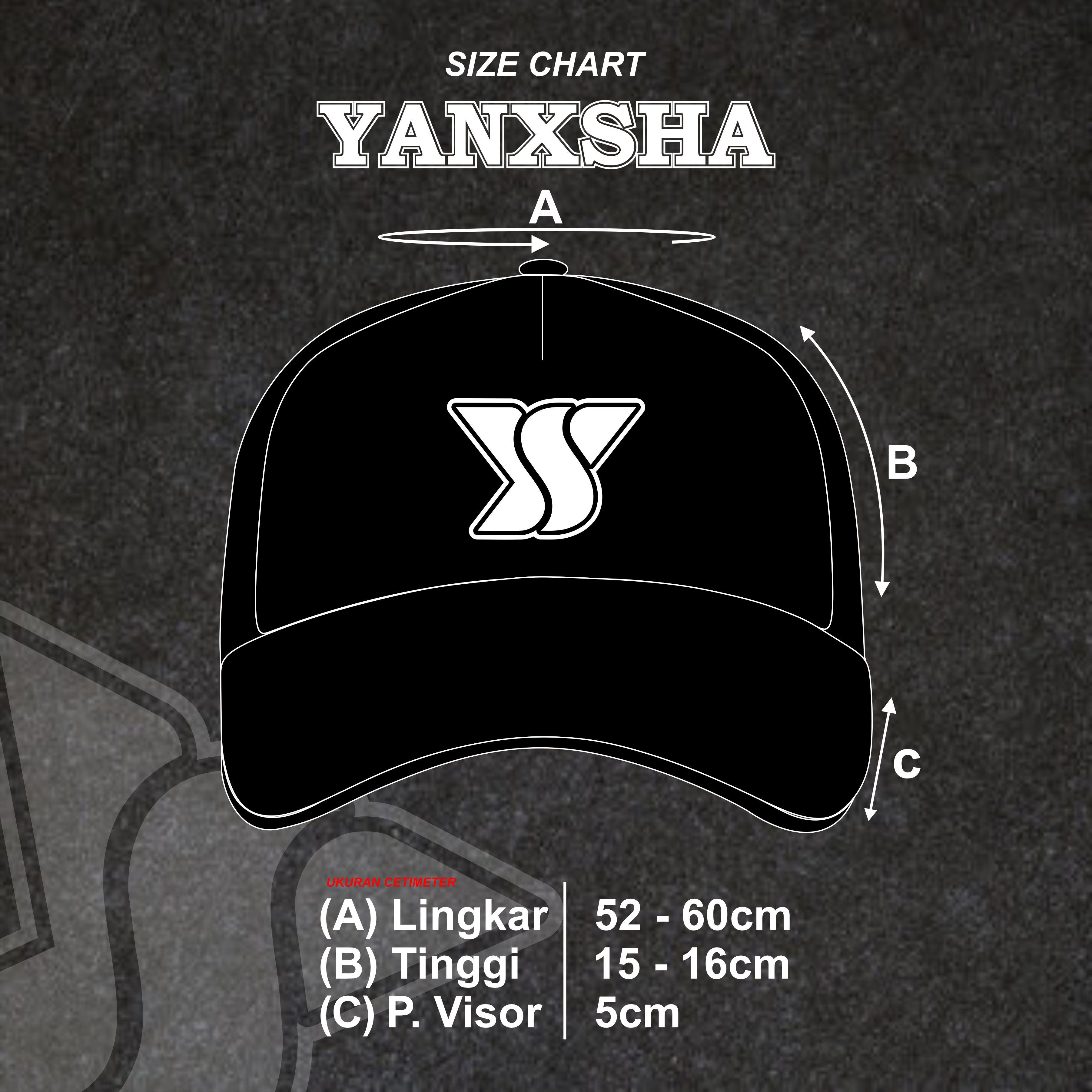 YANXSHA - TOPI BASEBALL VISOR PENDEK BORDIR TIMBUL PREMIUM DISTRO UNISEX
