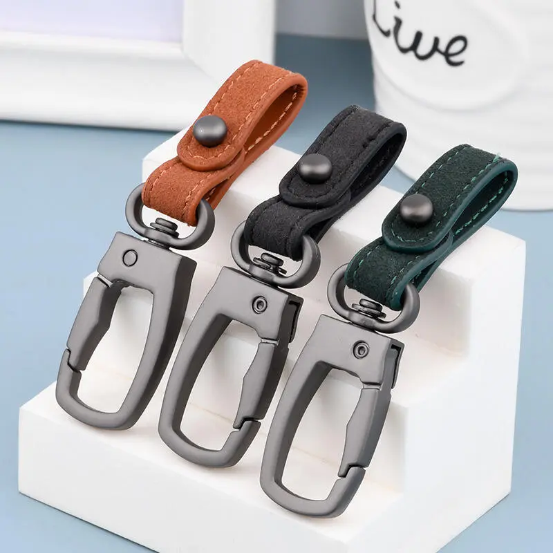 2023 New Handmade Genuine Leather Keyring DIY Car Key Holder Keys Organizer High Quality Charms Keychain Accessories