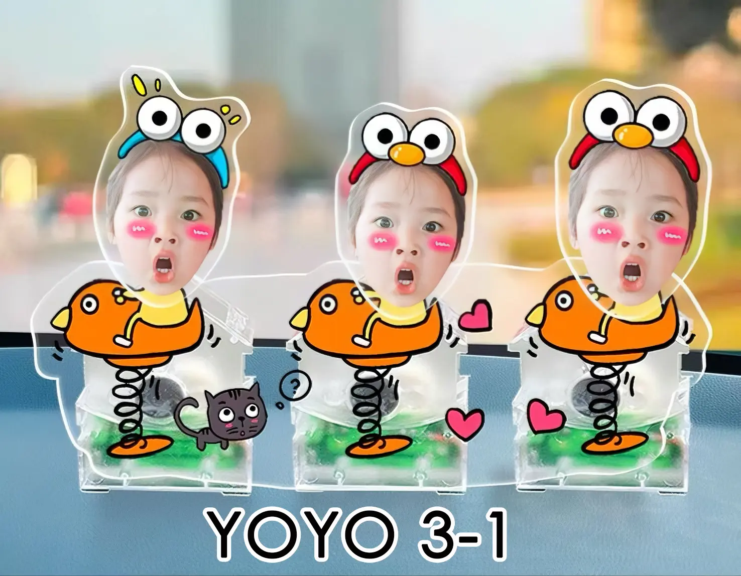 3 PERSONS YOYO FUN - Customized Your photo within a day