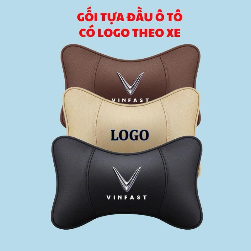 Gối Tựa Đầu Ô Tô Da, Gối Tựa Đầu Gắn Ghế Ngồi Ô Tô Có Logo Theo Hãng Xe