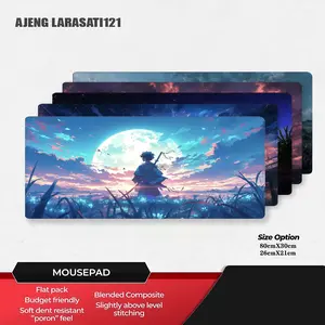 Anime 3D Aesthetic Polos Mousepad Gaming karet laptop murah licin lebar panjang tatakan aesthetic anti slip locked edge stylish decor
