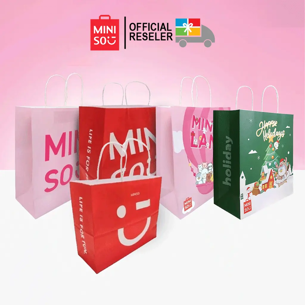 Paperbag Miniso Red dan Pink