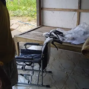 【COD】Kursi Roda Standard Rumah Sakit / Kursi Roda Alluminium Bisa Lipat Portable Traveling Kursi Roda Medis / kursi roda baru 100%