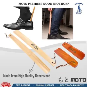 Wood Shoe Horn | Sendok Sepatu Bahan Kayu Premium