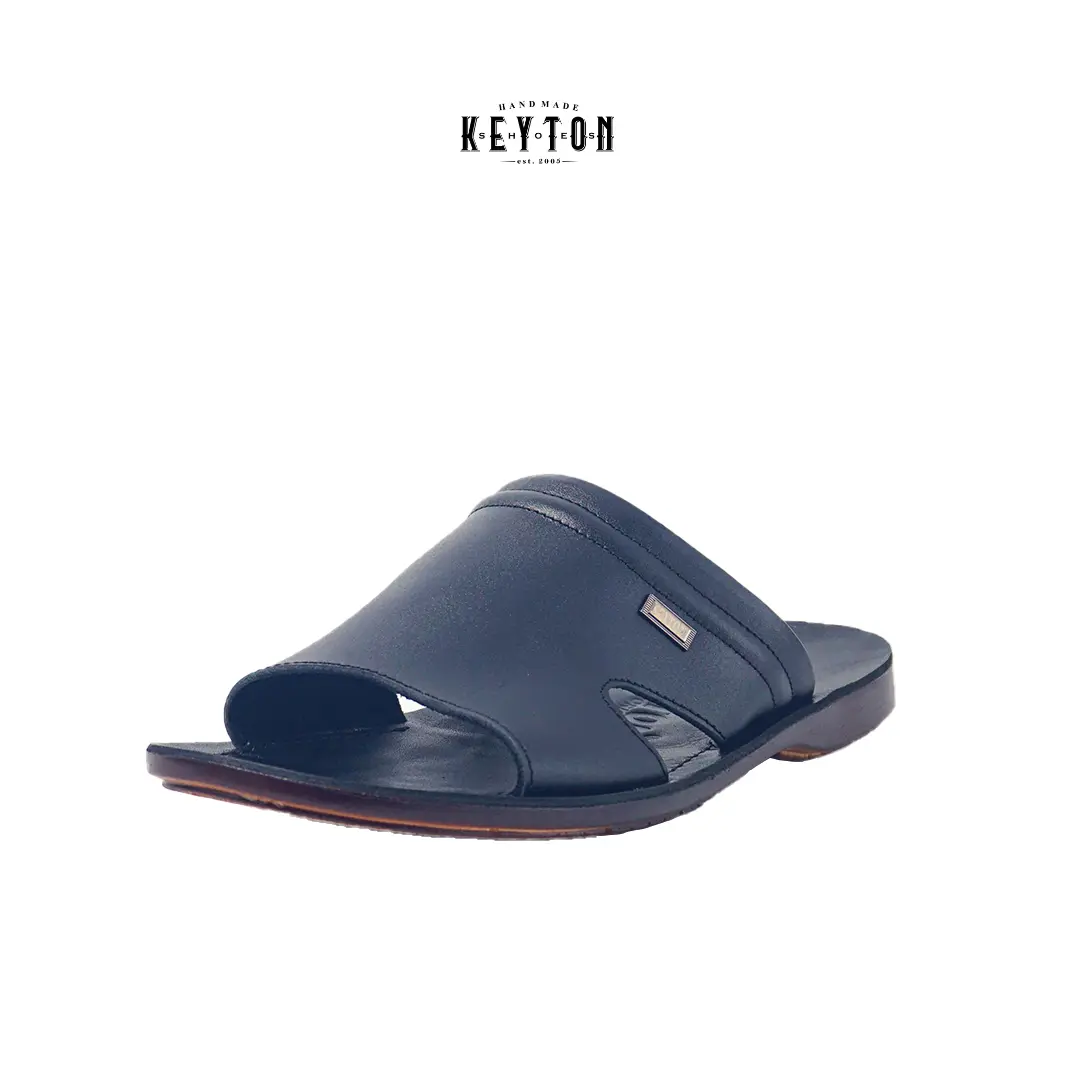 Keyton Leather TORRE BLACK Sendal Pria Kulit Asli