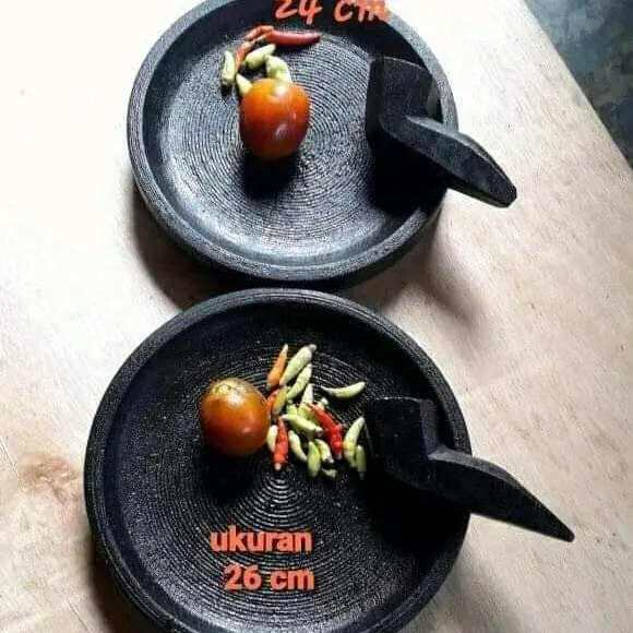 cobek UK 24 cm+free ulekannya buat sehari-hari di dapur 4