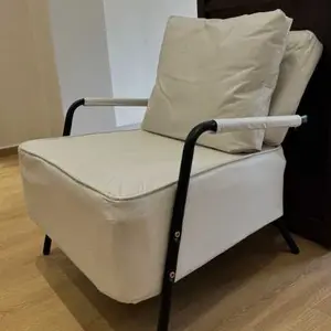 TETE_2  Sofa 2 Seater Kulit Sofa Bed Sofa Ruang Tamu Sofa Minimalis Modern dengan Desain Elegan untuk Ruang Tamu Kecil atau Kamar Tidur Cocok untuk Rumah Minimalis atau Apartemen dengan Kualitas Material Kuat dan Nyaman（Kulit tiruan）Orange-115_65_70cm