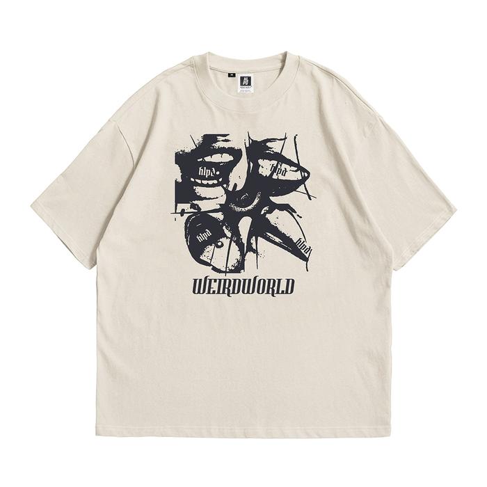 Gambar HLPD WeirdWorld | Baju Kaos | T shirt | Oversize Tee - Hunter - BEIGE, S dari HLPD WeirdWorld Kota Bandung 4 Tokopedia