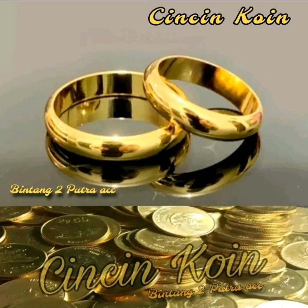 CINCIN KOIN POLOS BERLAPIS EMAS 24K ANTI KARAT
