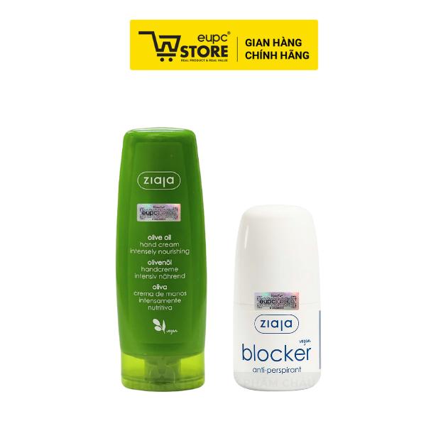  Combo Kem Dưỡng Da Tay Và Móng Ô Liu Ziaja 80ml & Lăn Khử Mùi Kiểm Soát Mồ Hôi Vùng Nách Ziaja Blocker 60ml EUPC STORE 