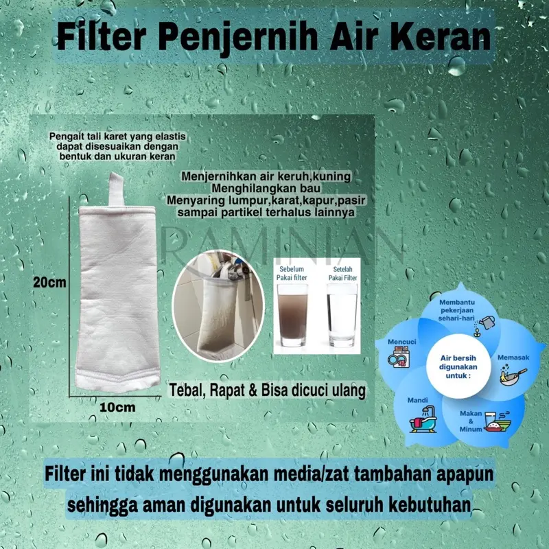 Saringan air filter penjernih air keruh kuning dan bau 6