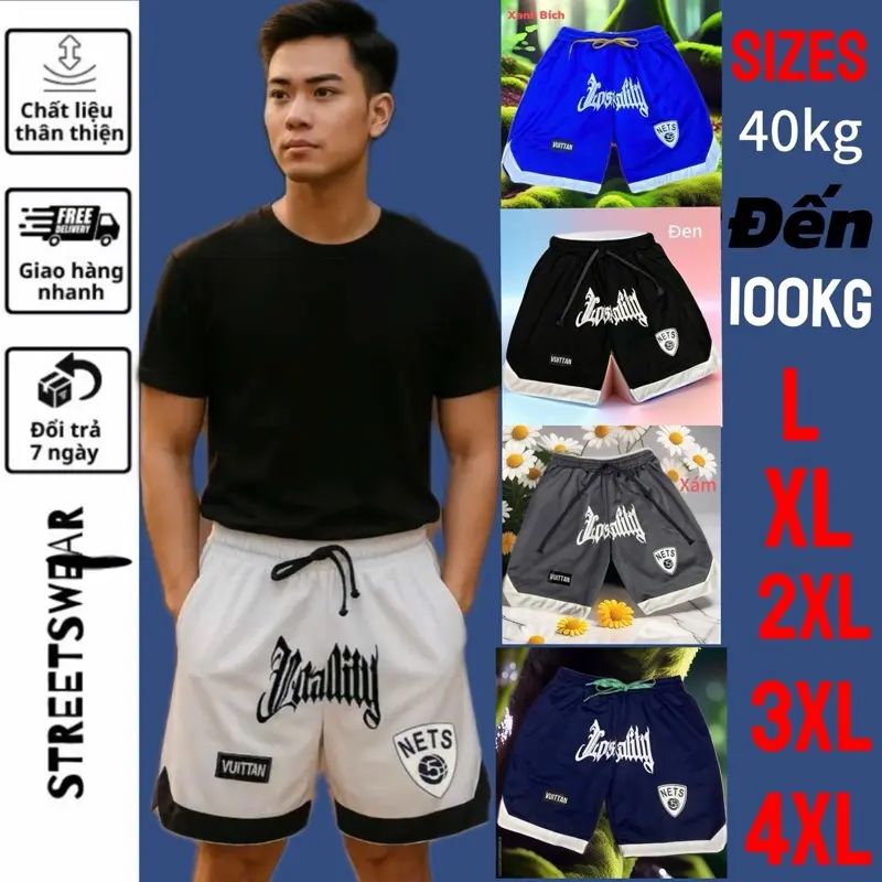 [ MXA1] Combo 3 Quần short Nam 3 Màu Khác Nhau Có 5 Size Từ 40-100kg Mặc Vừa