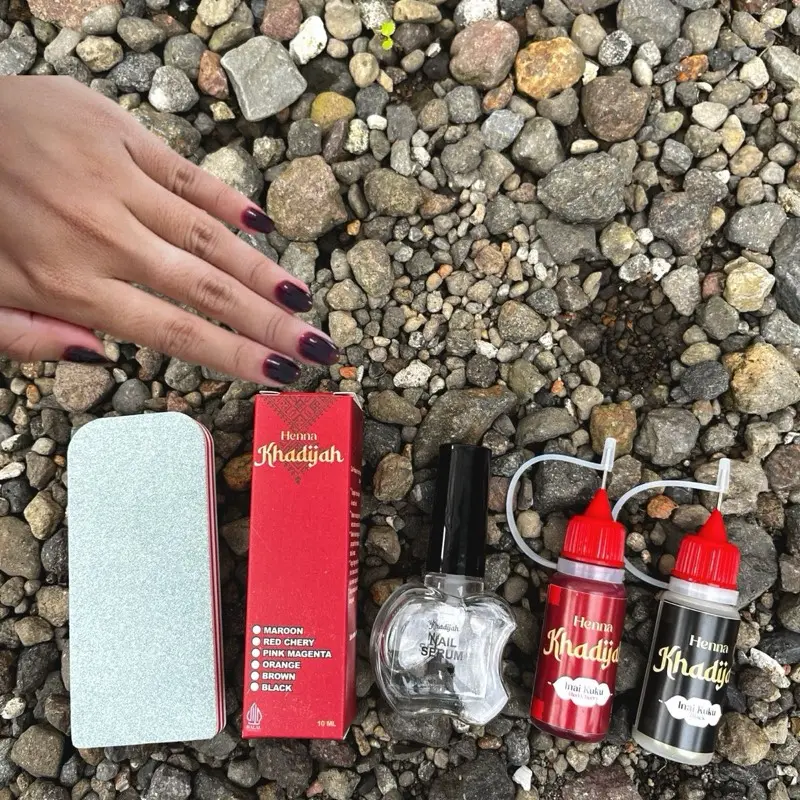 (Dapat 4pcs) Paket lengkap Ombre Henna Khadijah Nail Buffer Vitamin kuku 2