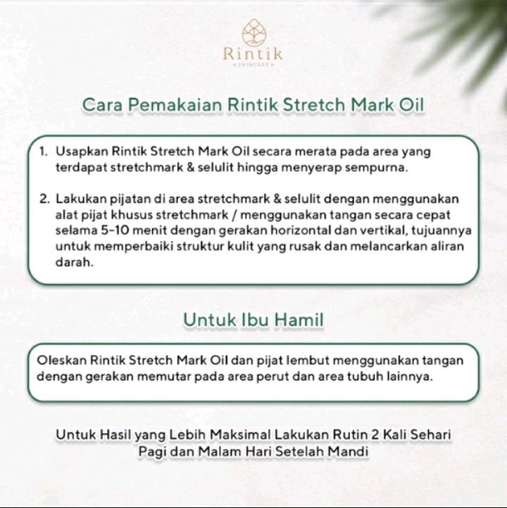 Stretch Mark Selulit Oil By Rintik Skincare Pemudar Stretch Mark 4