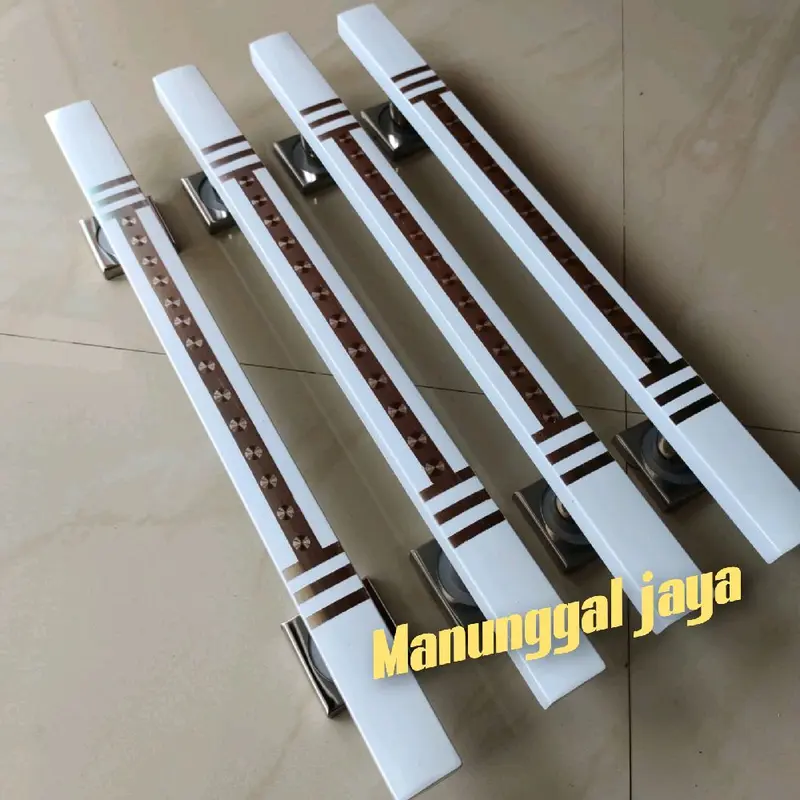 Handle Pintu Rumah 1 set Stainless Steel 45cm - 2 Pasang Gagang Pintu & Kunci Pelor 2
