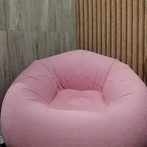 Bean Bag Dewasa Single Sofa Minimalis Coklat Biru Merah Oranye 110cm*110cm*85cm Tahan Lama Portabel Waterproof Furniture Sofa tiup Pompa Gratis,Sofa minimalis tahan air ukuran besar, untuk rumah & camping