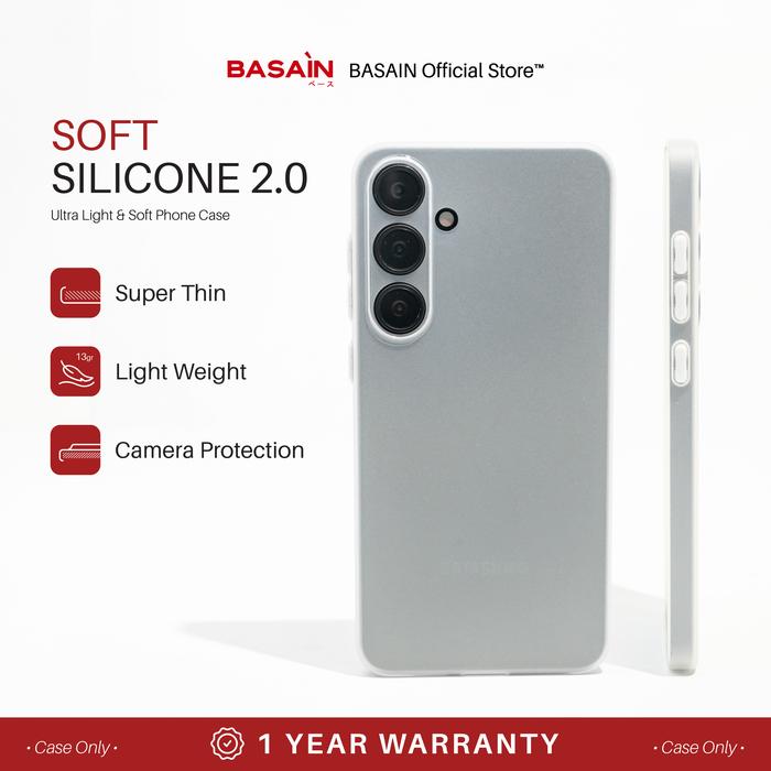 Gambar BASAIN Casing for Samsung S21 Ultra Soft Silicone 2.0 Case ORIGINAL- White dari BASAIN Store Kota Bandung Tokopedia