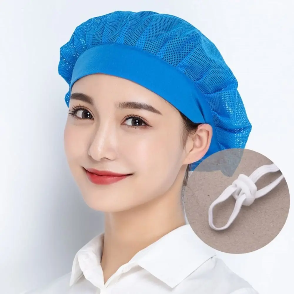 Chic Hair Nets Work Hat Mesh Smoke-proof Dust Chef Hat Work Wear Breathable Cooking Hygienic Cap Hotel Restaurants