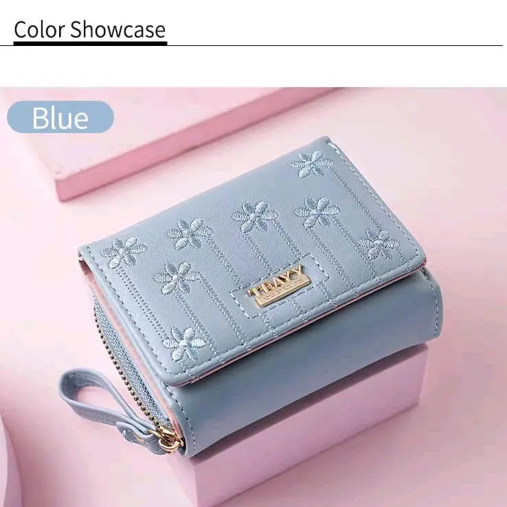 Dompe ARISTA Dompet Lipat Wnita Pendek Dompet Border Dompet Kulit Dompet kartu & koin Dompet permium minimalis Dompet  Wanita murah Uang singapura kecil