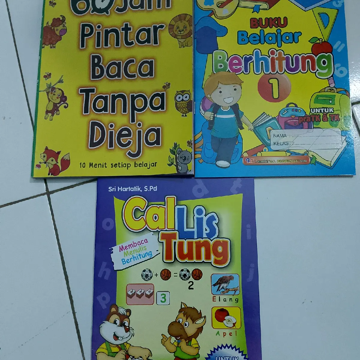 paket 3 buku 60 jam pintar baca tanpa di eja dan calistung