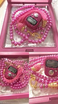 Product Review of [BUY Finger Counter TAKE Prayer Beads Bracelet]Prayer Set with Islamic Finger Counter,Portable Digital Tasbeeh,Handmade 99 pieces Pearl Muslim Prayer Beads Bracelet from J** J**🤍 0
