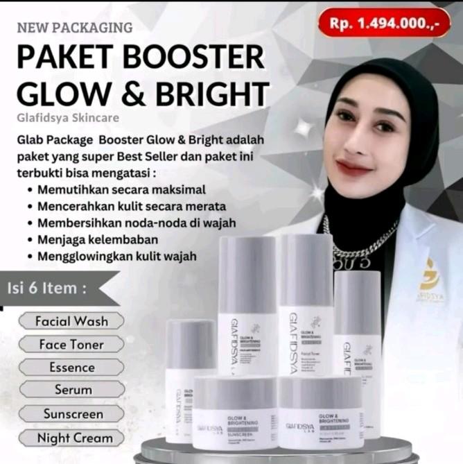 1 PAKET GLAFIDSYA BOOSTER GLOW & BRIGHT GLAFIDSYALAB  ORIGINAL - LANGSUNG KIRIM 1