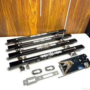 Handle Pintu Rumah Minimalis Modern Stainless Steel Anti Karat - 4 Gagang + Kunci