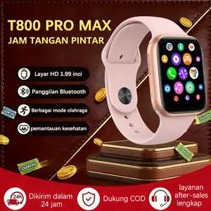 MARQ T800 PRO MAX Smart Watch Dukung COD Dikirim 24 Jam Jaminan Kualitas Premium Tahan Air Panggilan Bluetooth Diskon Idul Fitri