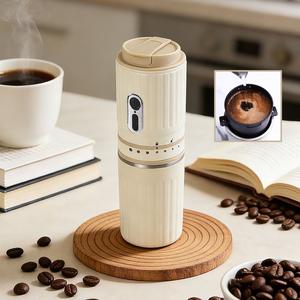 ポータブル電動コーヒーグラインダー ミニ 小型 コーヒー豆の粉砕・抽出一体型 7段階調整可能 充電式 ミニコーヒーグラインダー アウトドア・旅行に最適 コーヒー愛好家への理想的な選択