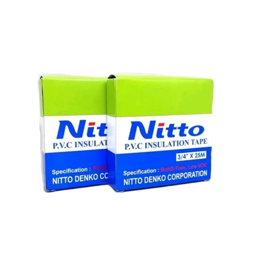 Isolasi Listrik Hitam Nitto PVC / ISOLASI NITTO TAPE HITAM PVC KABEL NITO 3/4" 30m sola  tip lem isolasi  kabel  listrik