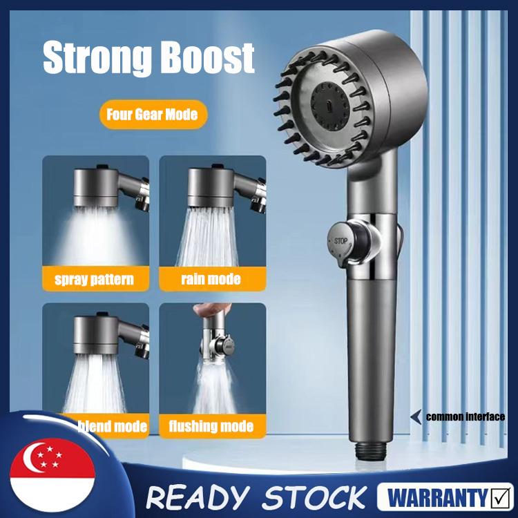 SG [READY STOCK] High Pressure Handheld Shower Bath Heads Rotating ...