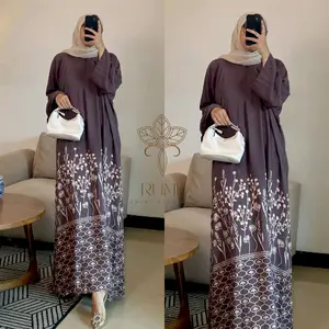 Gamis jumbo TULIP pakaian muslim kekinian gamis lebaran gamis elegan bahan rayon Wanita