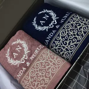 Terry Palmer Luxury - Royale (Handuk Couple Set) - Handuk Mandi 70x140cm - Gift Box Couple / Handuk Seserahan / Kado Pernikahan / Souvenir / Hadiah / Gift / Hampers