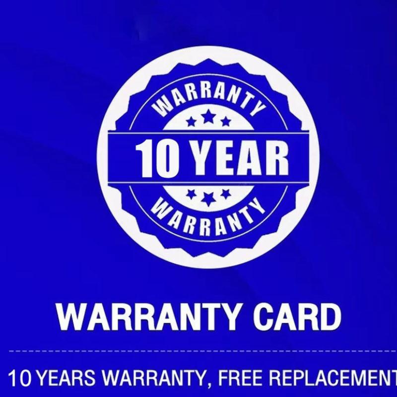10 years warranty If you have any questions, please contact our customer service to solve the problem and guarantee your satisfaction.