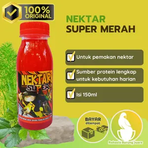 Nektar Super Merah 150ml Suplemen Nutrisi Pakan Harian Burung Pemakan Buah dan Kroto