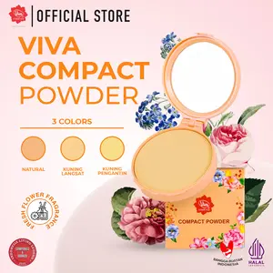 Viva Compact Powder (tersedia 3 varian warna) Bunga Kuning Langsat