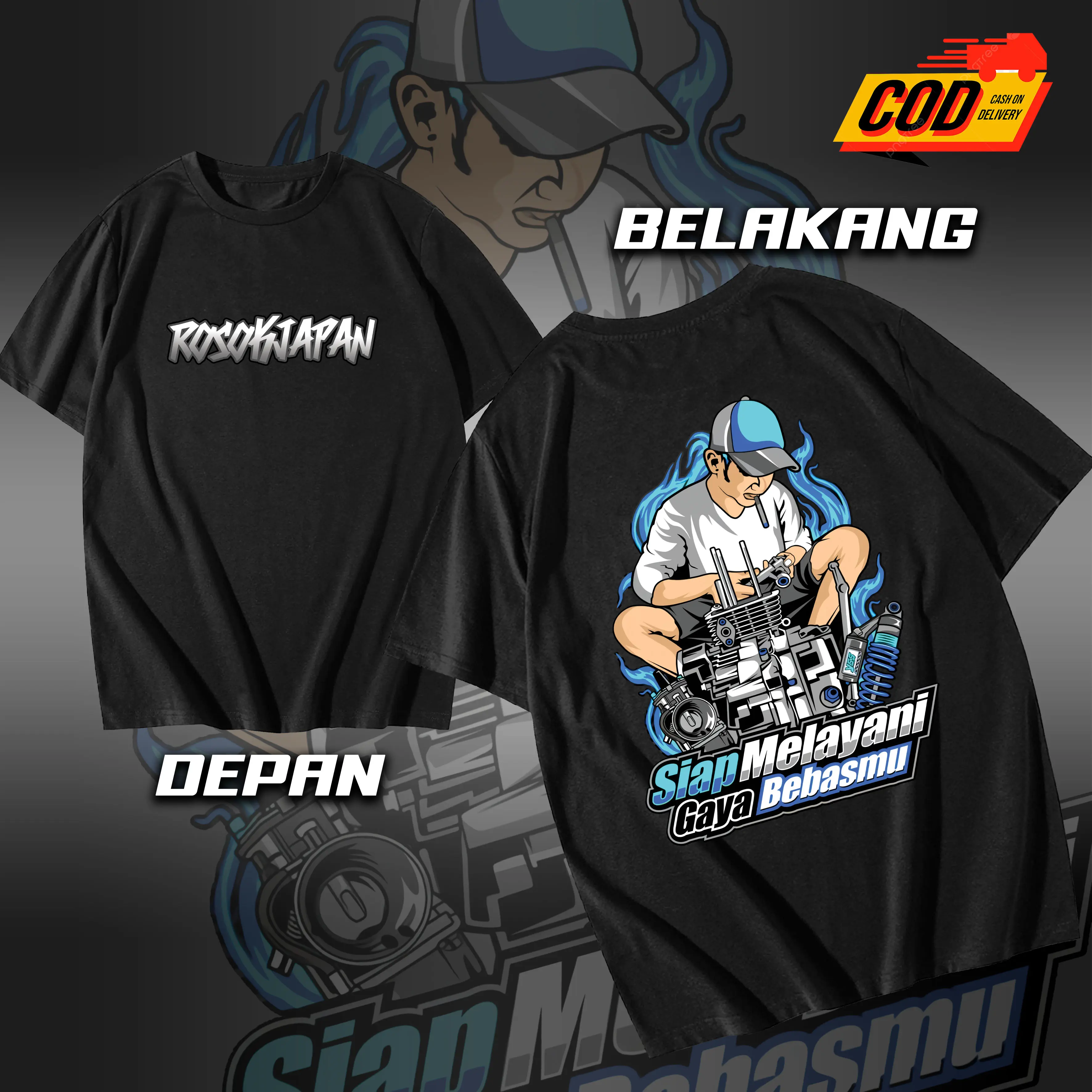 Kaos Pria Distro " MEKANIK ROSOK " JA*AN Original Murah Motif Siap Melayani Gaya Bebasmu | kaos racing | kaos baju mekanik drag race | kaos terbaru pria | kaos mekanik muda | kaos motor