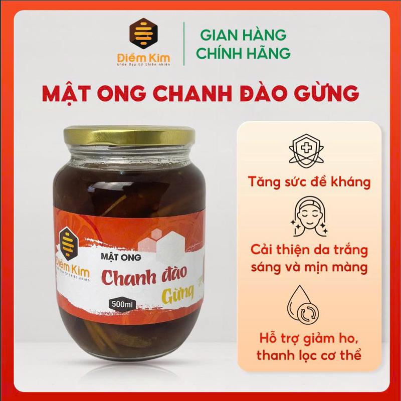 Chanh Đào Gừng Mật Ong Điềm Kim hũ 500ml