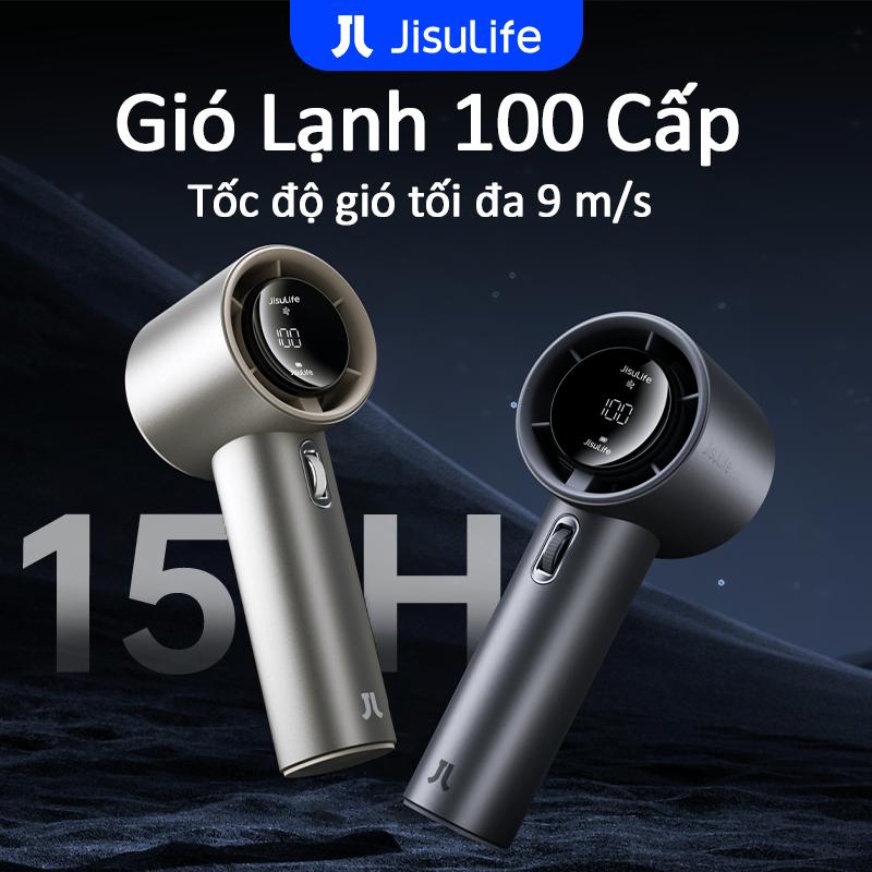 【JisuLife Quạt cầm tay cao cấp JISULIFE Pro1 100 mức tốc độ gió màn hình hiển thị điện tử LED thiết yếu cho việc đi du lịch và học tập