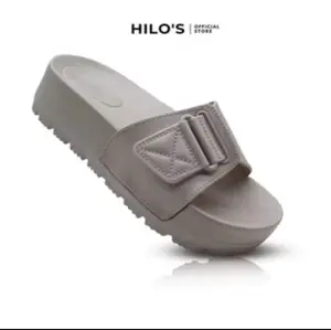 Hilo's,2302L-8 Sandal Wanita Karet Jelly Model Slip On Hak 4 Cm Model Trendy Terkini dan Korea Style 36-41