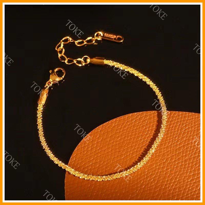 Lắc chân titan khống gỉ Đơn giản và lấp lánh vòng chân nữ cá tính trang sức titan