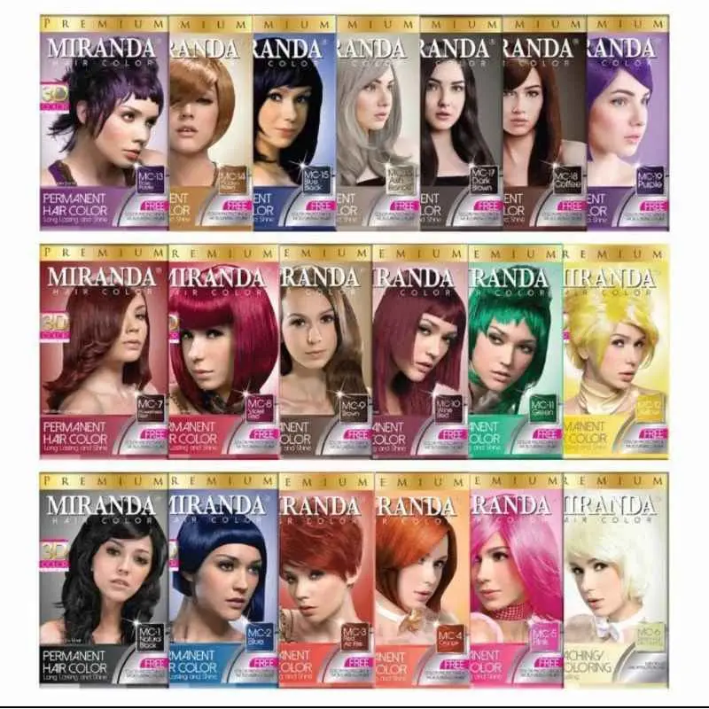 Miranda Premium Hair Color 30ml | Pewarna Rambut / Cat Rambut Permanent nyu