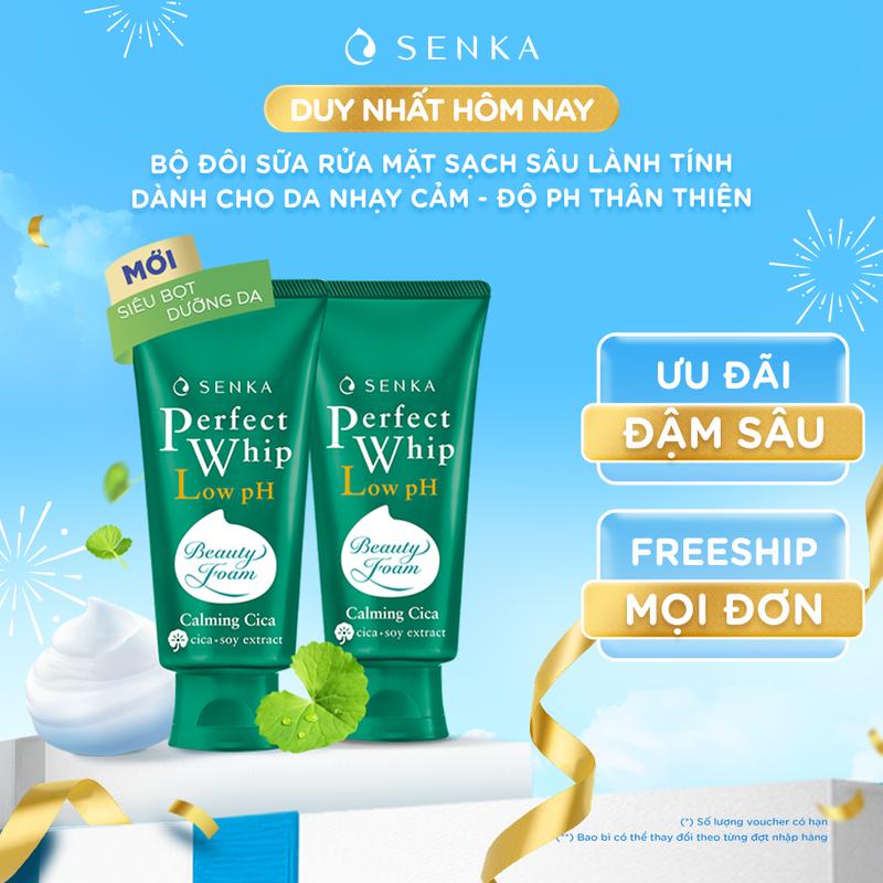   SENKA  Bộ đôi sữa rửa mặt sạch sâu lành tính SENKA PERFECT WHIP CICA 100GX2 