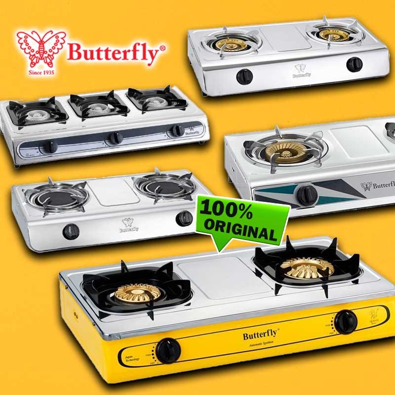 Butterfly Stainless Steel Double Gas Stove Table Top Dapur Gas - TikTok ...